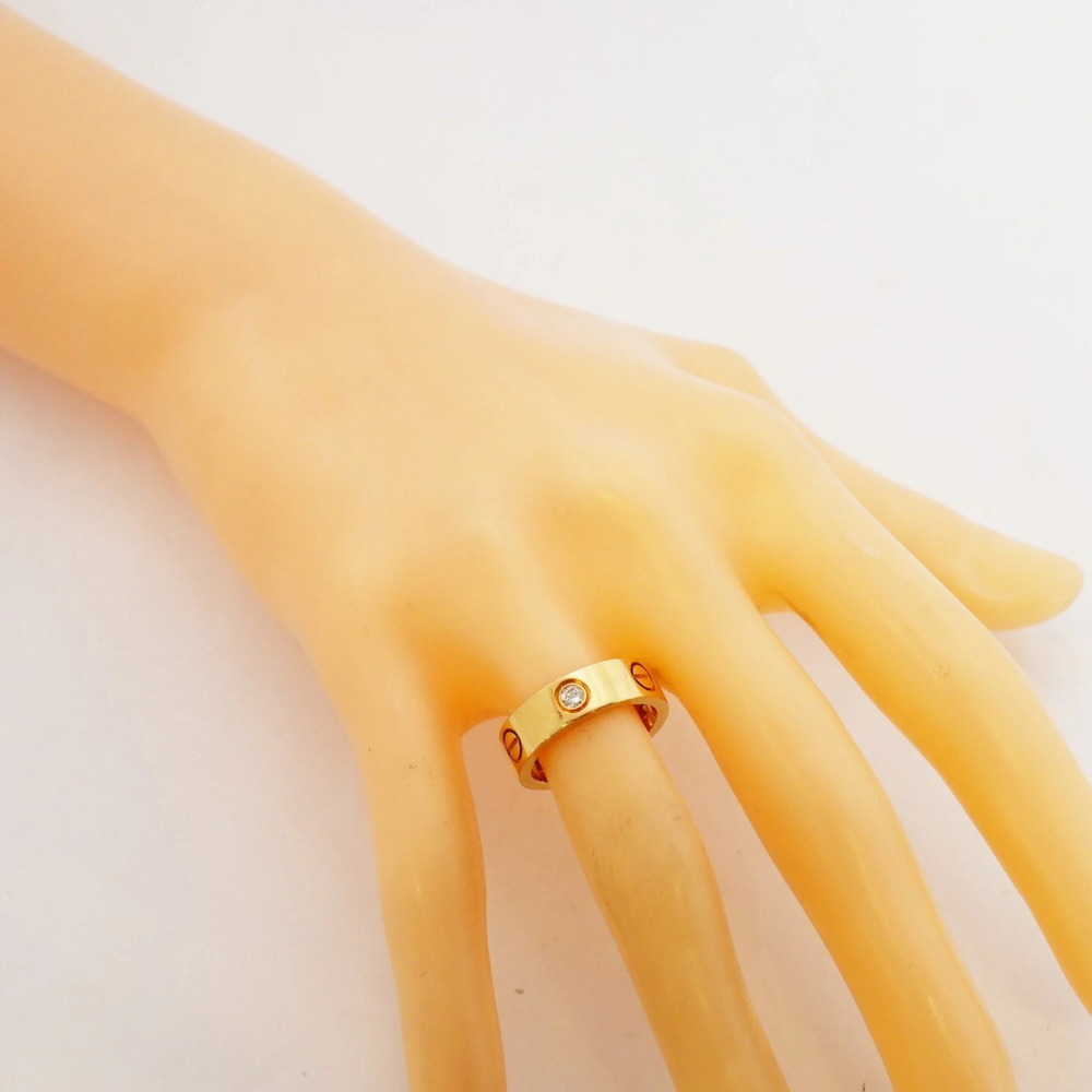 CARTIER Authentic 18k Gold Diamond Love Ring - Picture 8 of 9